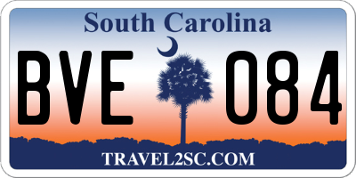 SC license plate BVE084