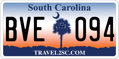 SC license plate BVE094