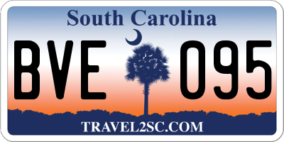 SC license plate BVE095