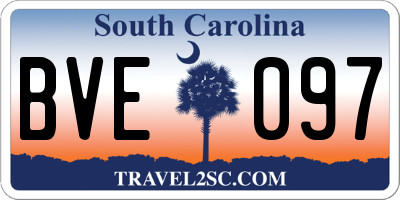 SC license plate BVE097