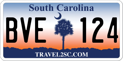 SC license plate BVE124