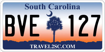 SC license plate BVE127