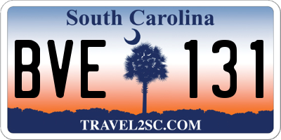 SC license plate BVE131