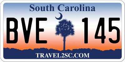 SC license plate BVE145