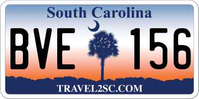 SC license plate BVE156