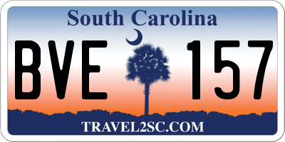 SC license plate BVE157