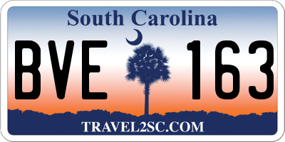 SC license plate BVE163