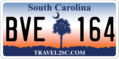 SC license plate BVE164