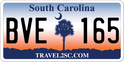SC license plate BVE165