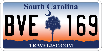 SC license plate BVE169