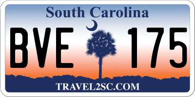 SC license plate BVE175