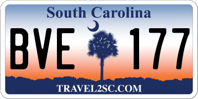 SC license plate BVE177