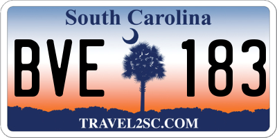 SC license plate BVE183
