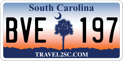SC license plate BVE197