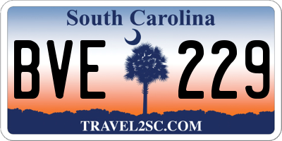 SC license plate BVE229