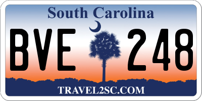 SC license plate BVE248