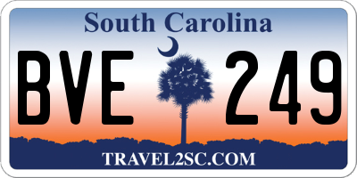 SC license plate BVE249