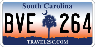 SC license plate BVE264