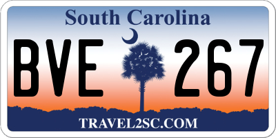 SC license plate BVE267