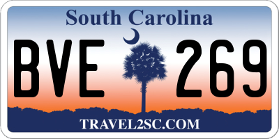 SC license plate BVE269