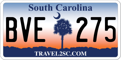 SC license plate BVE275