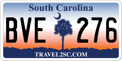 SC license plate BVE276