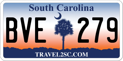 SC license plate BVE279
