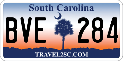 SC license plate BVE284