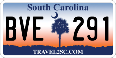 SC license plate BVE291