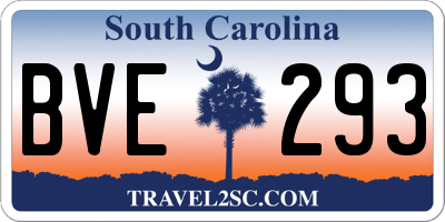 SC license plate BVE293