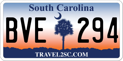 SC license plate BVE294