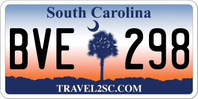 SC license plate BVE298