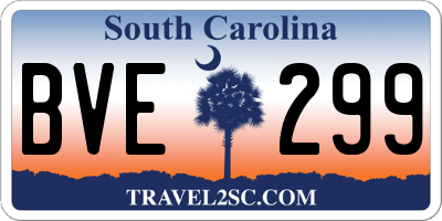 SC license plate BVE299