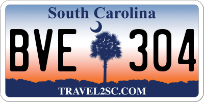 SC license plate BVE304