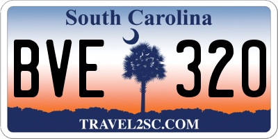 SC license plate BVE320