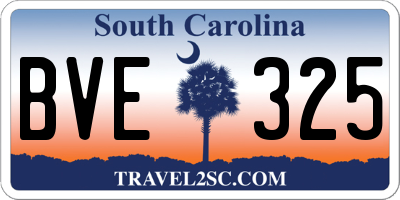 SC license plate BVE325
