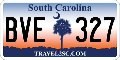 SC license plate BVE327