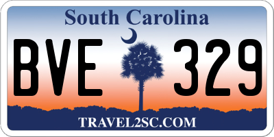 SC license plate BVE329