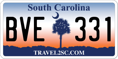SC license plate BVE331