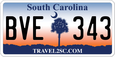 SC license plate BVE343