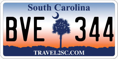 SC license plate BVE344