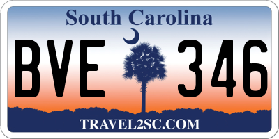 SC license plate BVE346