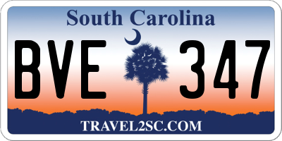 SC license plate BVE347