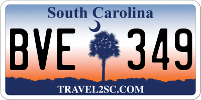 SC license plate BVE349