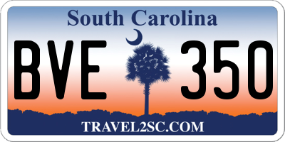 SC license plate BVE350
