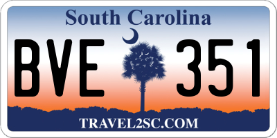 SC license plate BVE351