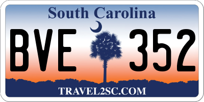 SC license plate BVE352