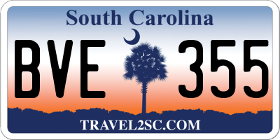 SC license plate BVE355