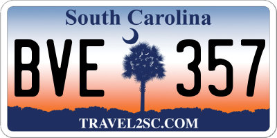 SC license plate BVE357