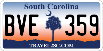 SC license plate BVE359